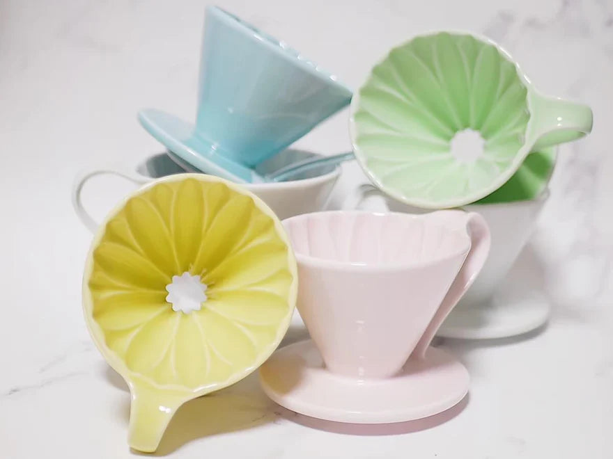 CAFEC | Porcelain Flower Dripper - 2-4 Cup